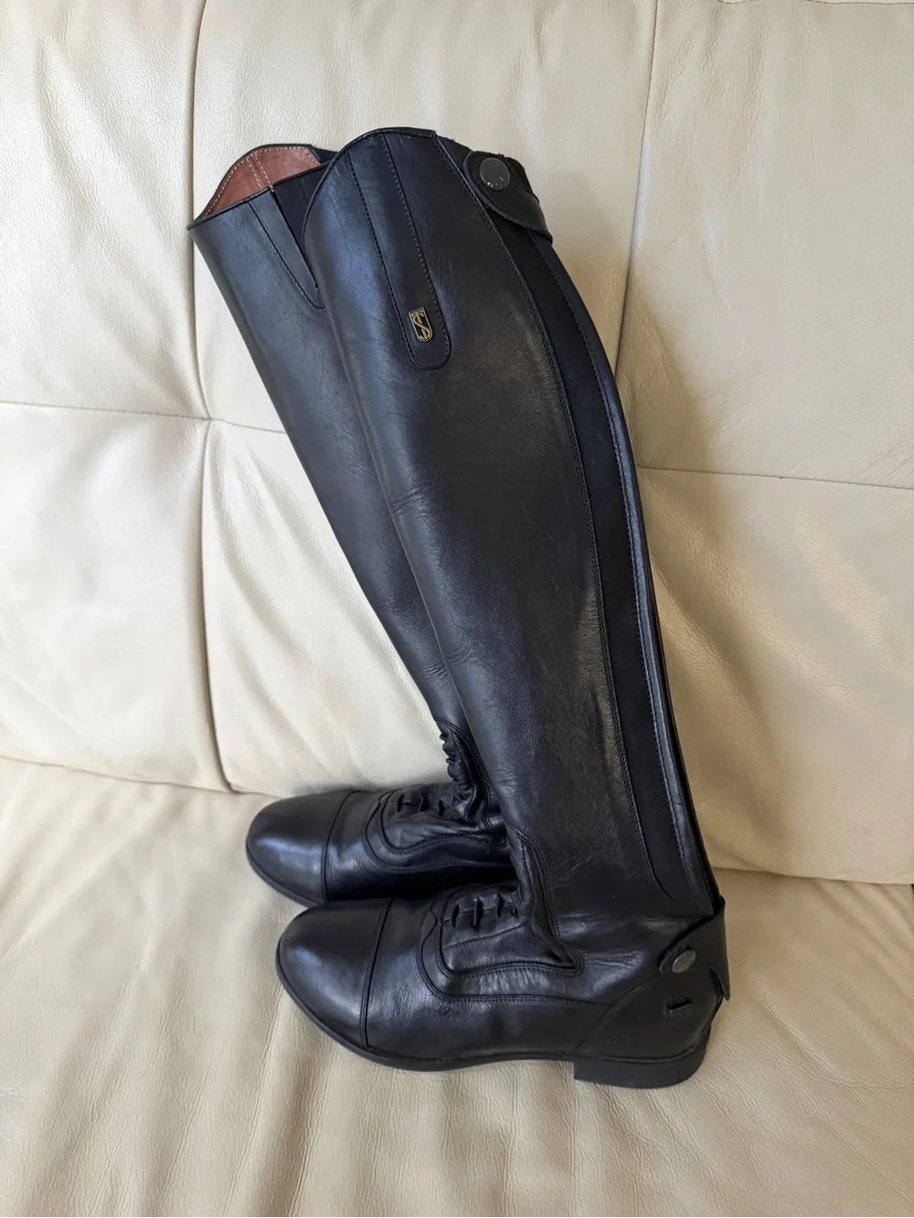 Tredstep Donatello III Junior Black Leather Riding Boots Size 37-Jst